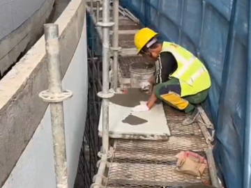 洞石+夯土室外安装视频